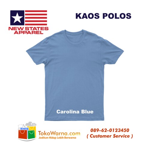 (NSA) New States Apparel Soft Tee 30s Kaos Polos Carolina Blue