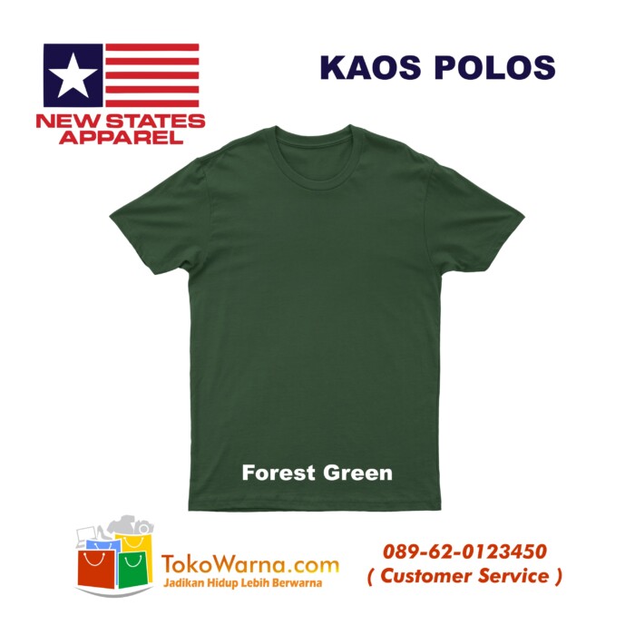 (NSA) New States Apparel Soft Tee 30s Kaos Polos Forest Green