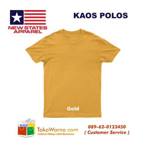 (NSA) New States Apparel Soft Tee 30s Kaos Polos Gold