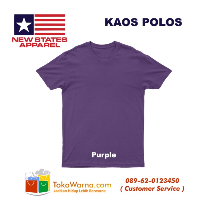 (NSA) New States Apparel Soft Tee 30s Kaos Polos Purple