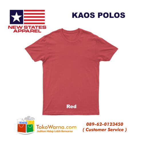 (NSA) New States Apparel Soft Tee 30s Kaos Polos Red