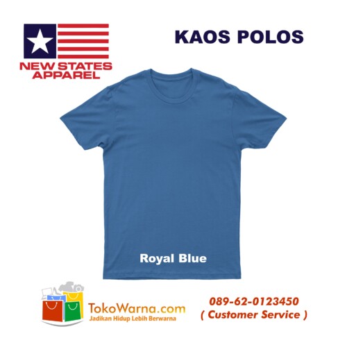 (NSA) New States Apparel Soft Tee 30s Kaos Polos Royal Blue