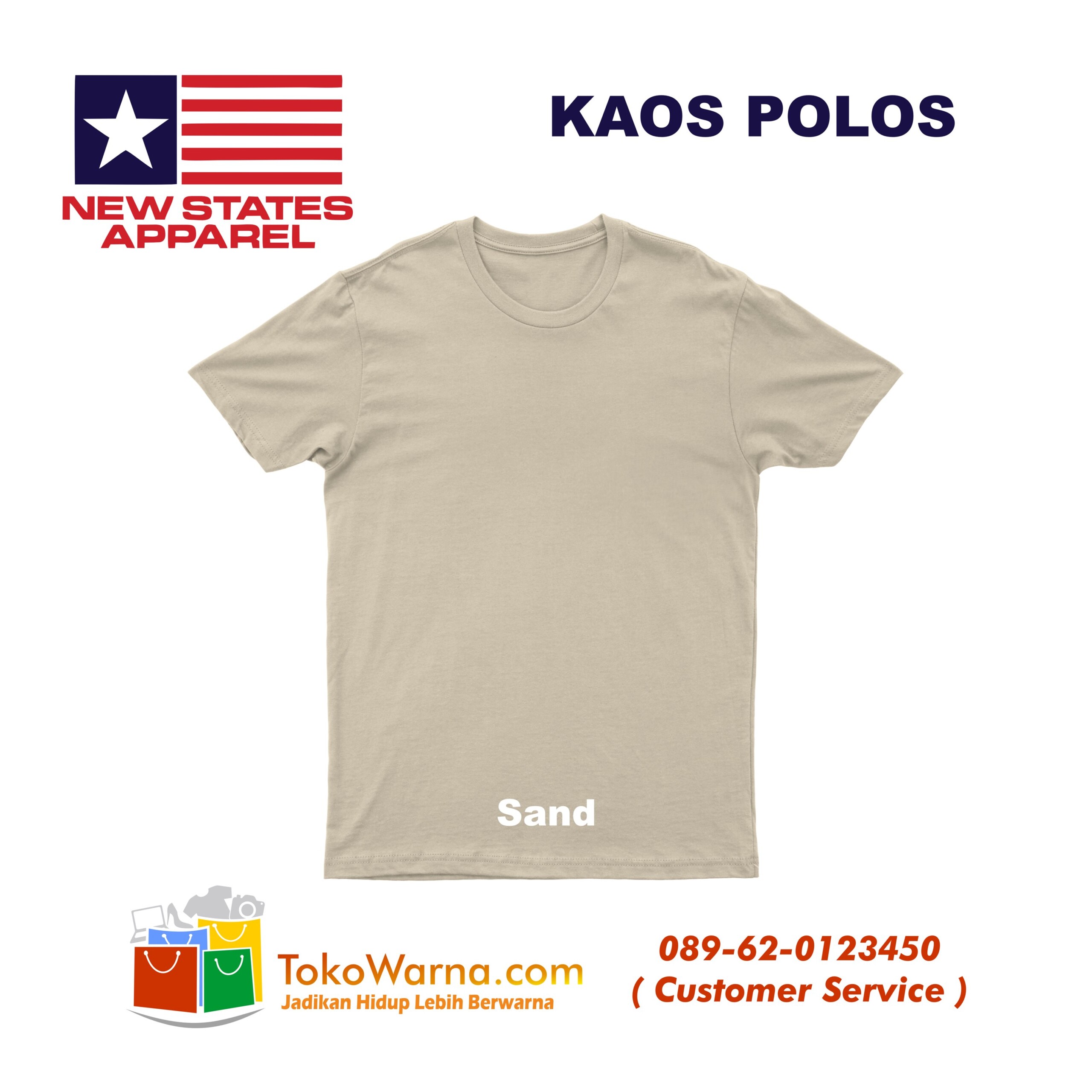 (NSA) New States Apparel Soft Tee 30s Kaos Polos Sand