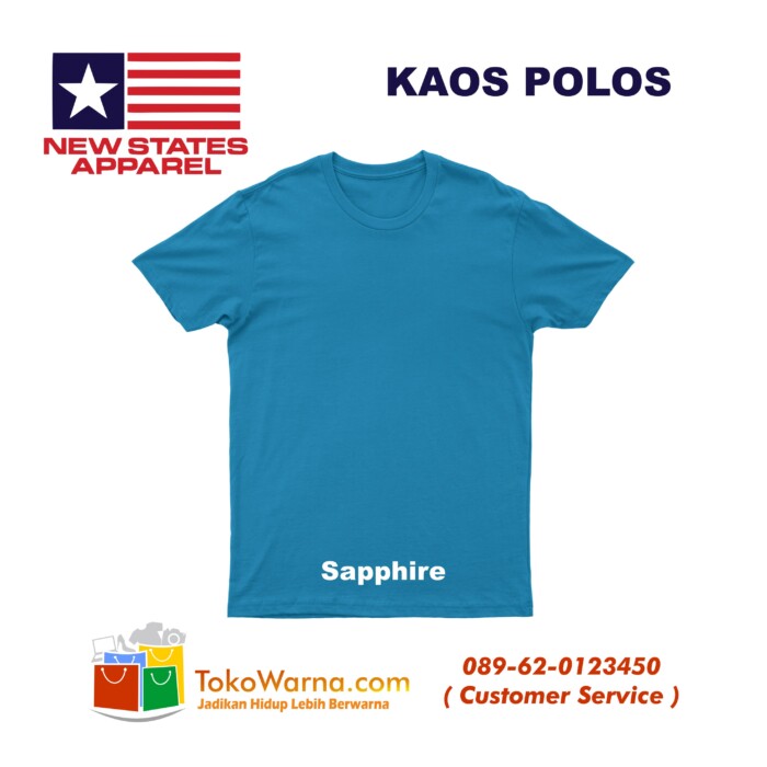 (NSA) New States Apparel Soft Tee 30s Kaos Polos Sapphire